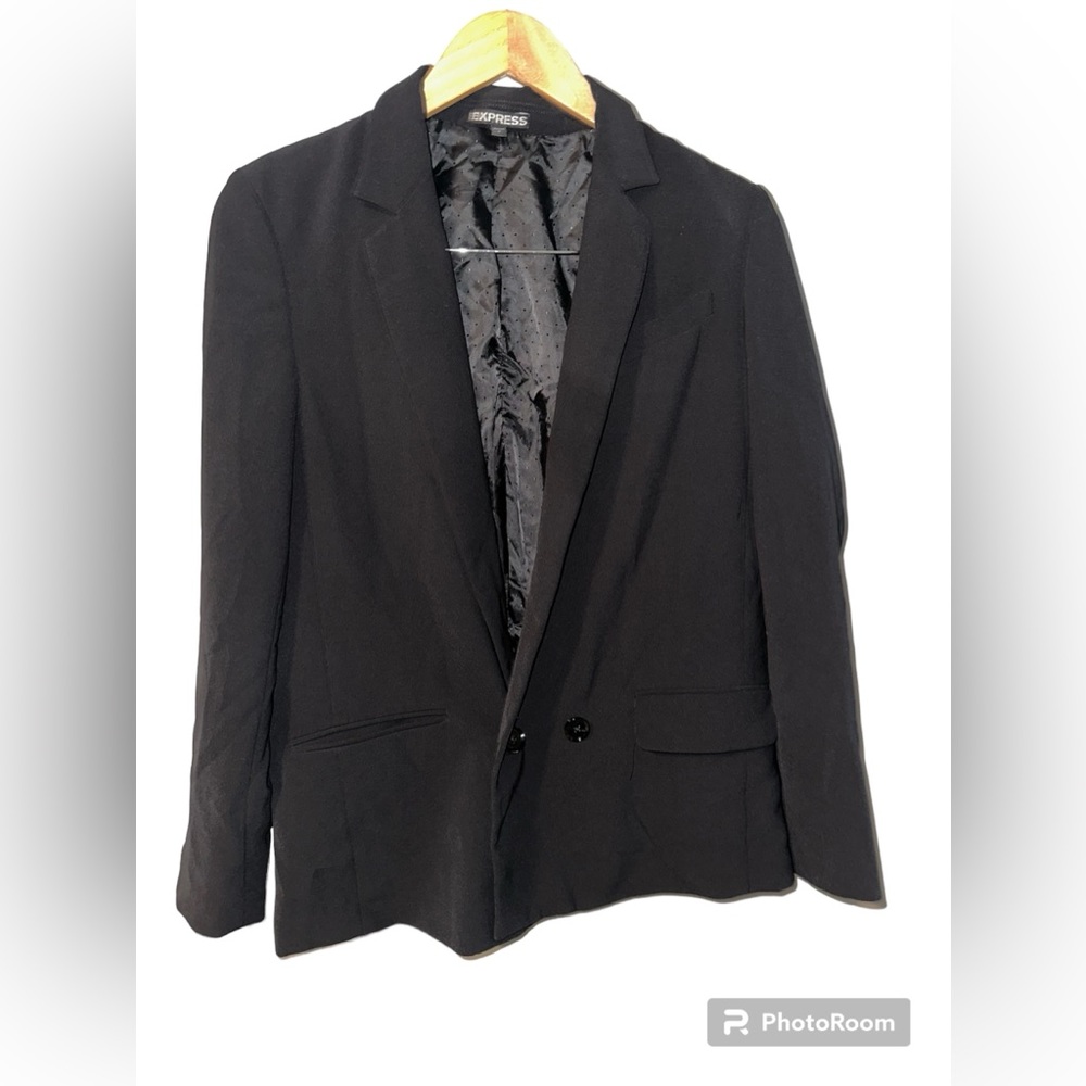 Express Blazer Double Lined In Black Size 6